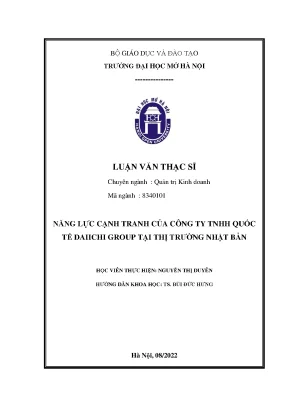 Năng lực cạnh tranh của công ty tnhh quốc tế daichi group tại thị trường nhật bản
