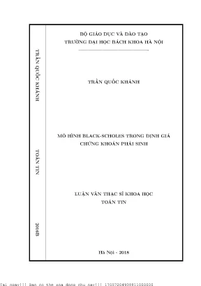 Mô hình blak scholes trong định giá chứng khoán phái sinh