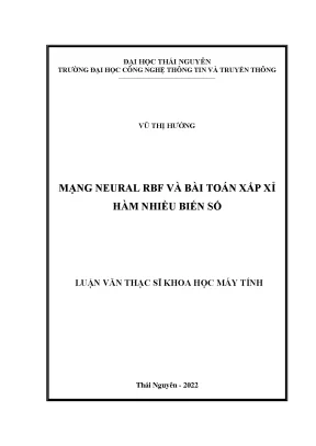 Mạng neural rbf và bài toán xấp xỉ hàm nhiều biến số