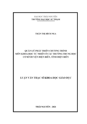 Quản lý phát triển chương trình môn khoa học tự nhiên ở các trường trung học cơ sở huyện điện biên tỉnh điện biên