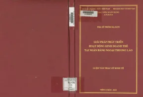 Giải pháp phát triển hoạt động kinh doanh thẻ tại ngân hàng ngoại thương lào
