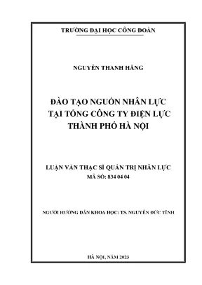 Đào tạo nguồn nhân lực tại tổng công ty điện lực thành phố hà nội