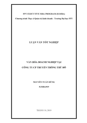 Văn hóa doanh nghiệp tại công ty cp truyền thông thủ đô