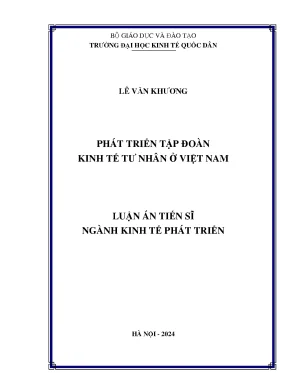 Phát triển tập đoàn kinh tế tư nhân ở việt nam