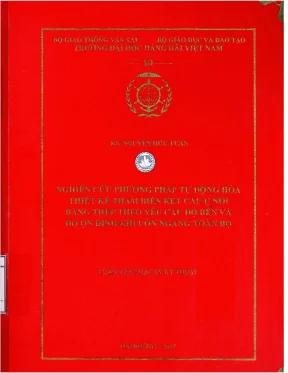 Nghiên cứu phương pháp tự động hóa thiết kế tham biến kết cấu ụ nổi bằng thép theo yêu cầu độ bền và độ ổn định khi uốn ngang toàn bộ