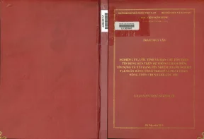 Nghiên cứu ước tính và hạn chế tổn thất tín dụng dựa trên hệ thống chấm điểm tín dụng và xếp hạng tín nhiệm doanh nghiệp tại ngân hàng nông nghiệp và phát triển nông thôn chi nhánh cốc lếu luận văn t