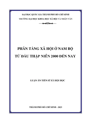 Phân tầng xã hội ở nam bộ từ đầu thập niên 2000 đến nay