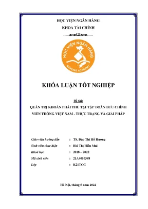 Quản trị khoản phải thu tại tập đoàn bưu chính viễn thông việt nam vnpt thực trạng và giải pháp