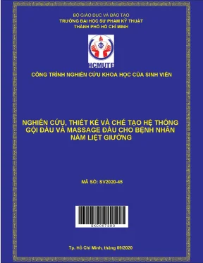 Đề tài nghiên cứu thiết kế và chế tạo hệ thống gội đầu và massage đầu cho bệnh nhân nằm liệt giường