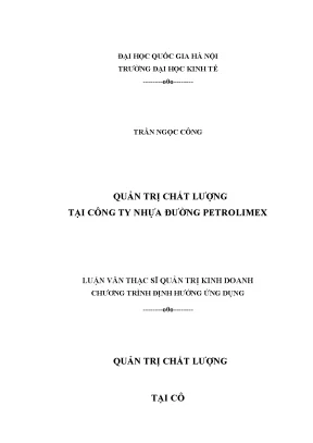 Quản trị chất lượng tại công ty nhựa đường petrolimex