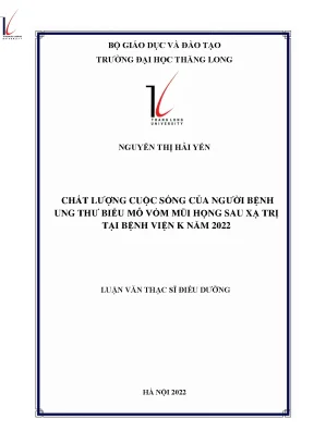 Chất lượng cuộc sống của người bệnh ung thư biểu mô vòm mũi họng sau xạ trị tại bệnh viện k năm 2022