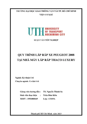 Quy trình lắp ráp xe peugeot 2008 tại nhà máy lắp ráp thaco luxury