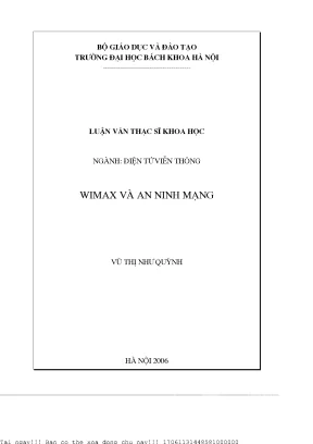 Wimax và anh ninh mạng