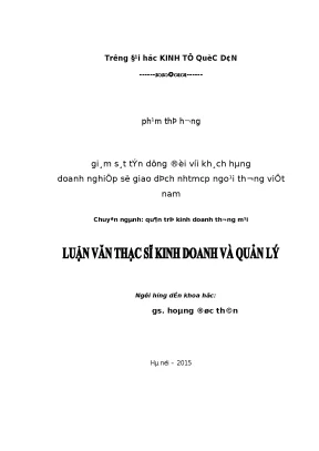 Giám sát tín dụng đối với khách hàng doanh nghiệp tại sở giao dịch nhtmcp ngoại thương việt nam