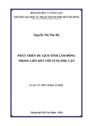Phát triển du lịch tỉnh lầm đồng trong liên kết với vùng phụ cận