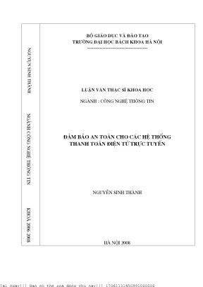 Đảm bảo an toàn ho á hệ thống thanh toán điện tử trự tuyến