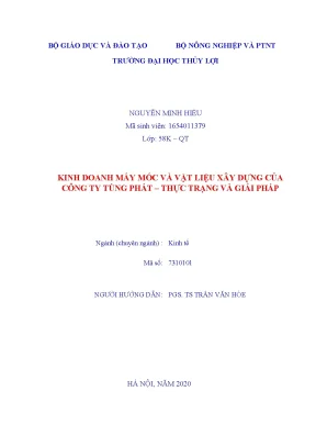 Kinh doanh máy móc và vật liệu xây dựng của công ty tùng phát thực trạng và giải pháp