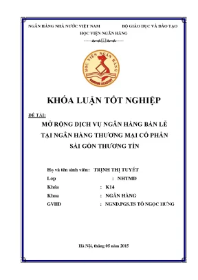 Mở rộng dịch vụ ngân hàng bán lẻ tại ngân hàng thương mại cổ phần sài gòn thương tín