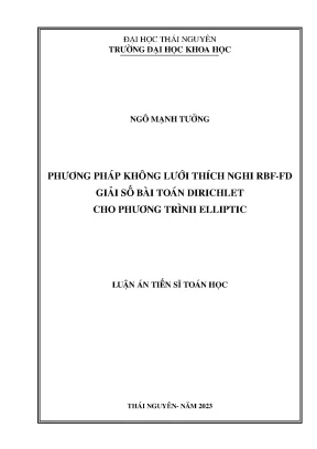 Phương pháp không lưới thích nghi rbf fd giải số bài toán dirichlet cho phương trình elliptic