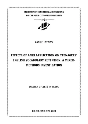 Effects of anki application on teenagers english vocabulary retention a mixed methods investigation