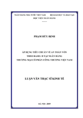 Áp dụng tiêu chuẩn về an toàn vốn theo basel ii tại ngân hàng thương mại cổ phần công thương việt nam