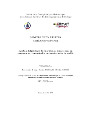 Luận văn thạc sĩ injection d algorithmes de répartition de données dans un composant de communication par transformation de modèle