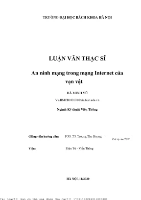 An ninh mạng trong mạng internet ủa vạn vật