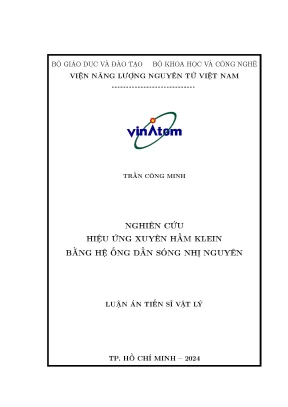 Nghiên cứu hiệu ứng xuyên hầm klein bằng hệ ống dẫn sóng nhị nguyên