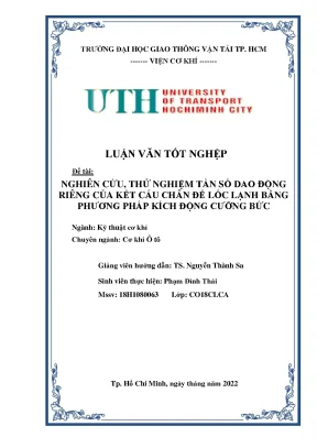 Nghiên cứu thử nghiệm tần số dao động riêng của kết cấu chân đế lốc lạnh bằng phương pháp kích động cưỡng bức