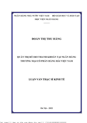 Quản trị rủi ro thanh khoản tại ngân hàng thương mại cổ phần hàng hải việt nam