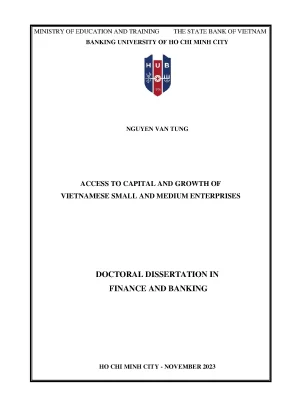 Tóm tắt tiếp cận vốn và tăng trưởng của các doanh nghiệp nhỏ và vừa việt nam