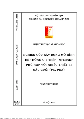 Nghiên ứu xây dựng mô hình hệ thống gis trên internet phù hợp với nhiều thiết bị đầu cuối