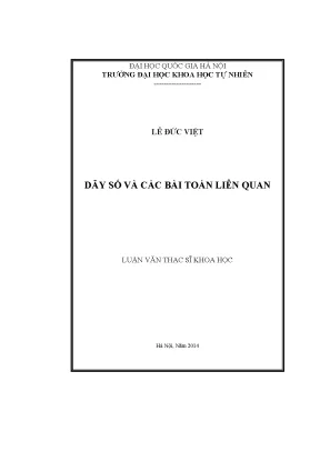 Luận văn thạc sĩ dãy số và các bài toán liên quan