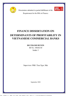 Determinants of profitability in vietnamese commercial banks