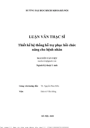 Thiết kế hệ thống hỗ trợ phụ hồi hứ năng ho bệnh nhân