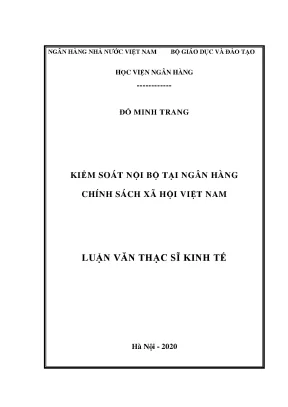 Kiểm soát nội bộ tại ngân hàng chính sách xã hội việt nam