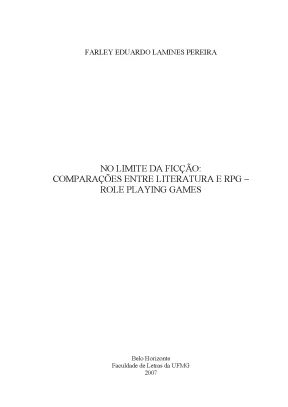 No limite da ficção comparações entre literatura e rpg role playing games