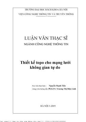 Thiết kế topo ho mạng lưới không gian tự do