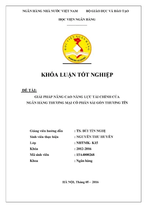 Giải pháp nâng cao năng lực tài chính của ngân hàng thương mại cổ phần sài gòn thương tín