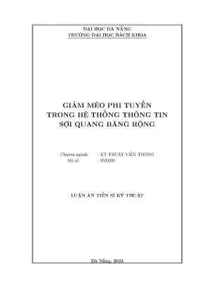 Giảm méo phi tuyến trong hệ thống thông tin sợi quang băng rộng