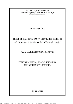 Thiết kế hệ thống đo và điều khiển thiết bị sử dụng truyền tải trên đường dây điện