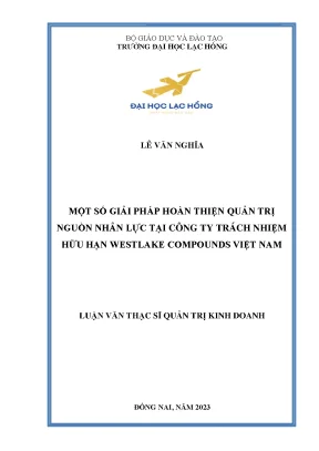 Một số giải pháp hoàn thiện quản trị nguồn nhân lực tại công ty trách nhiệm hữu hạn westlake compounds việt nam