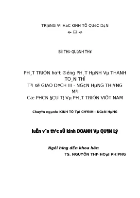 Phát triển hoạt động phát hành và thanh toán thẻ tại sở giao dịch iii ngân hàng tmcp đầu tư và phát triển việt nam1