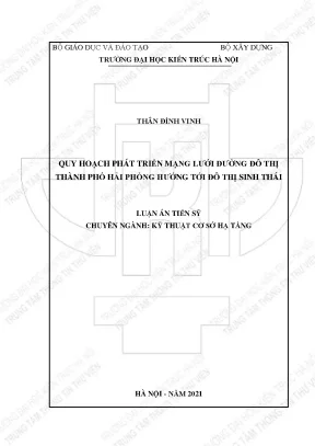 Quy hoạch phát triển mạng lưới đường đô thị thành phố hải phòng hướng tới đô thị sinh thái
