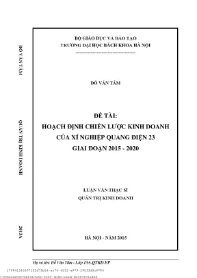 Hoạh định hiến lượ kinh doanh ho xí nghiệp quang điện 23z199tccnqp giai đoạn 2014 2020