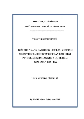 Giải pháp nâng cao động lực làm việc cho nhân viên tại công ty cổ phần bảo hiểm petrolimex khu vực tp hcm giai đoạn 2018 2022
