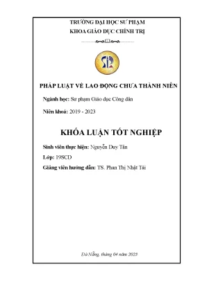 Pháp luật về lao động chưa thành niên