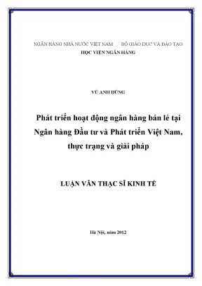 Phát triển hoạt động ngân hàng bán lẻ tại ngân hàng đầu tư và phát triển việt nam