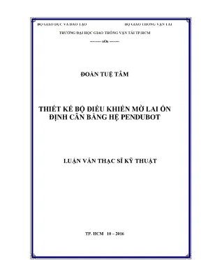 Thiết kế bộ điều khiển mờ lai ổn định cân bằng hệ pendubot