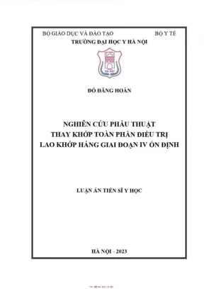 Nghiên cứu phẫu thuật thay khớp toàn phần điều trị lao khớp háng giai đoạn iv ổn định